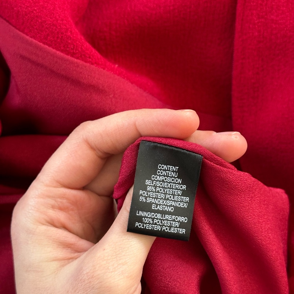 Chandler Henry Red Tie-Waist MIDI Dress - Picture 7 of 8